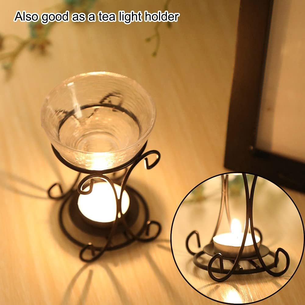 Tealight Wax Melter Oil Burner with Iron Tray