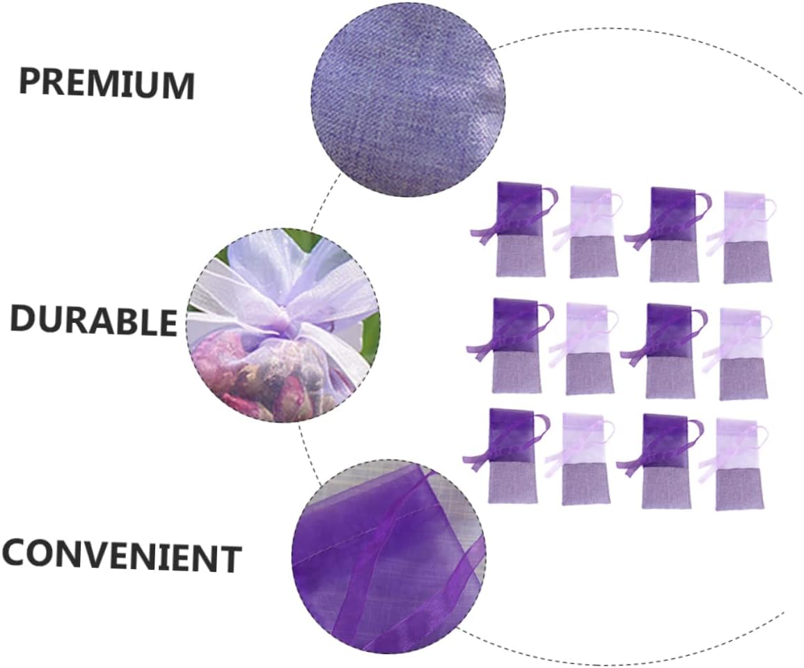 Nolitoy 24pcs Lavender Aromatic Air Fresh Sachet Pouches for Home