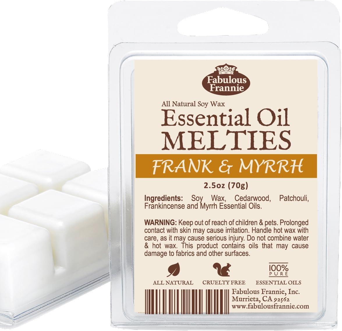 Fabulous Frannie Frank and Myrrh Soy Candle Melt