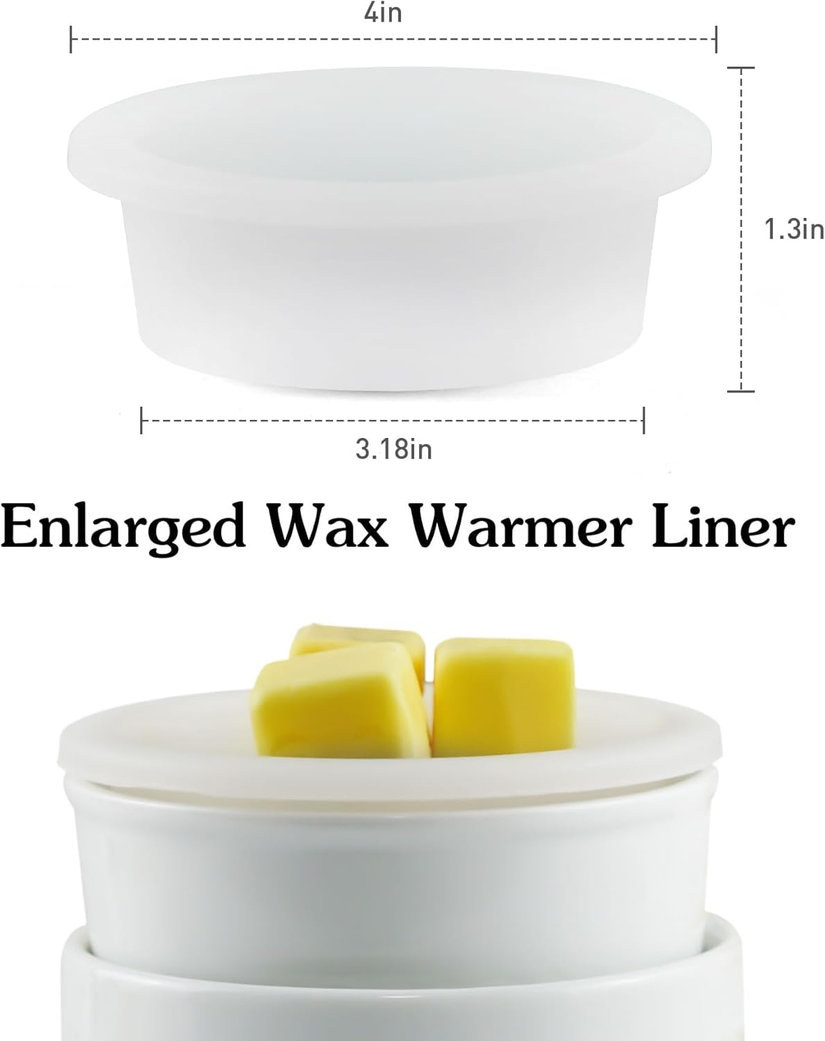 2PCS Large Wax Melt Warmer Liner Silicone