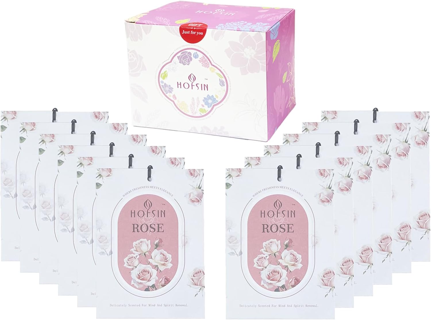 12 Pack Jasmine Scented Sachets for Closets and Drawers