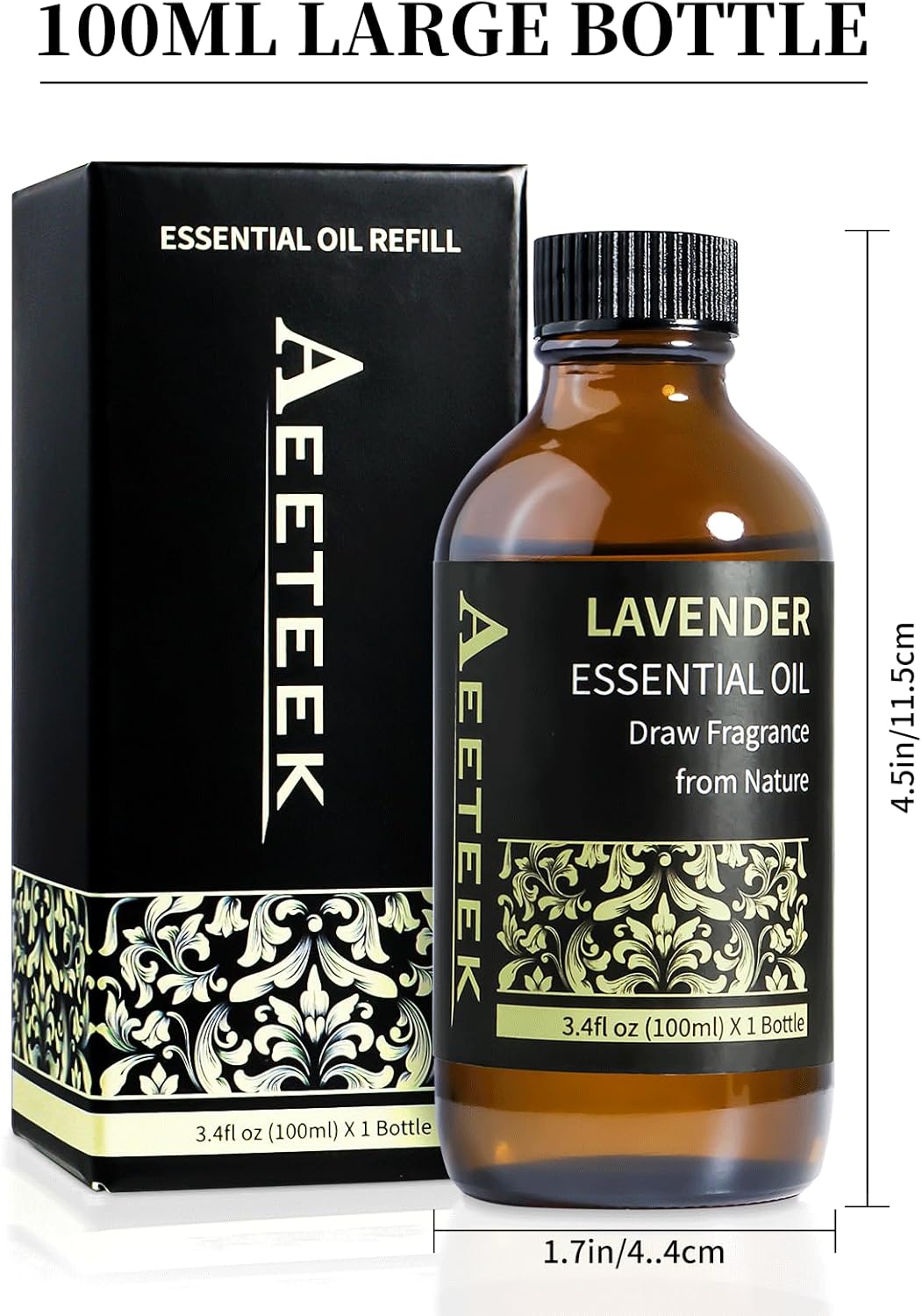 Aeeteek 100ml Peppermint Essential Oil Refill for Diffuser