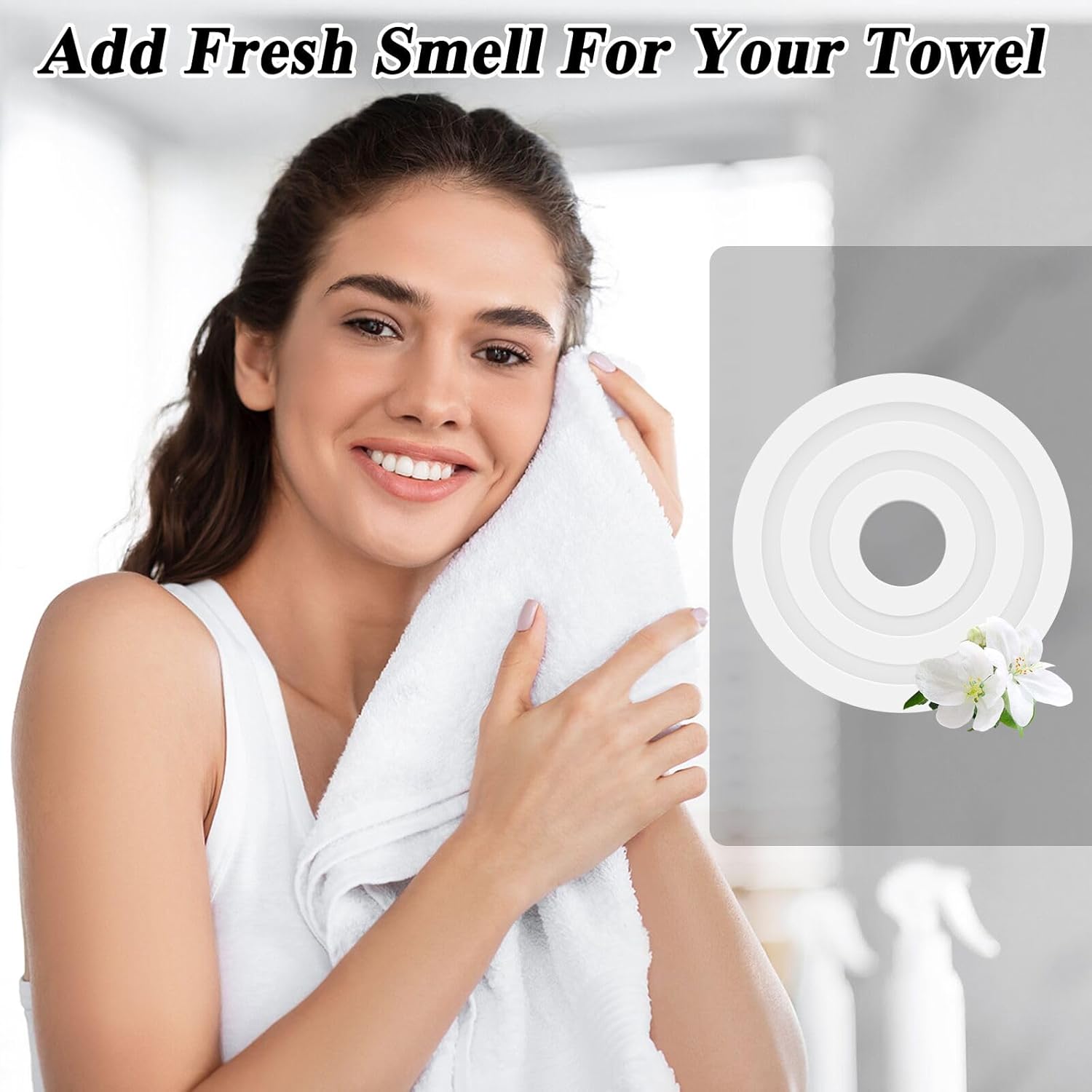 24PCS Fragrance Discs for Towel Warmers with 3 Ribbons 8 Favors