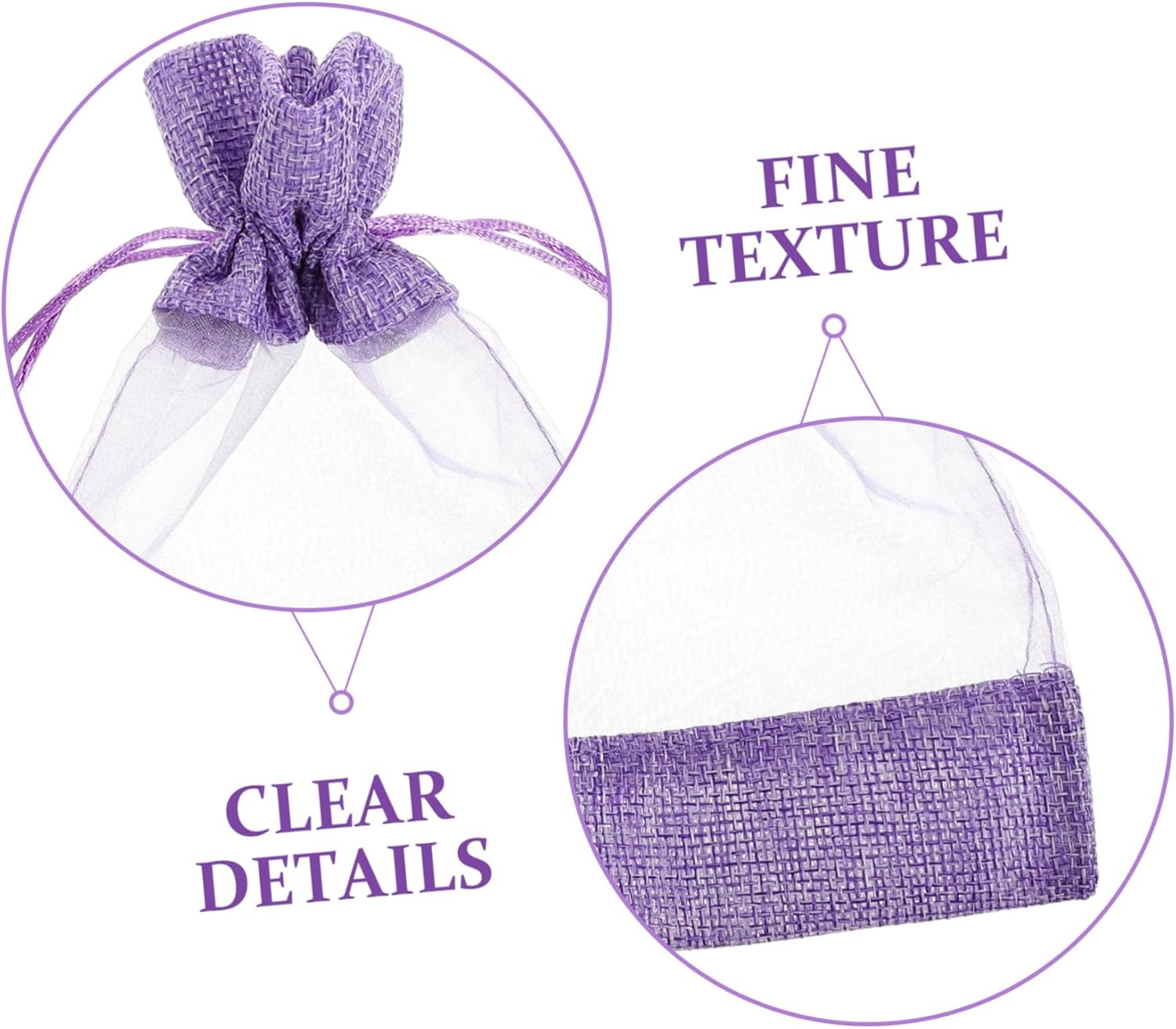 Cabilock 10pcs Lavender Sachet Bags with Drawstring Closure and Fine Mesh Design