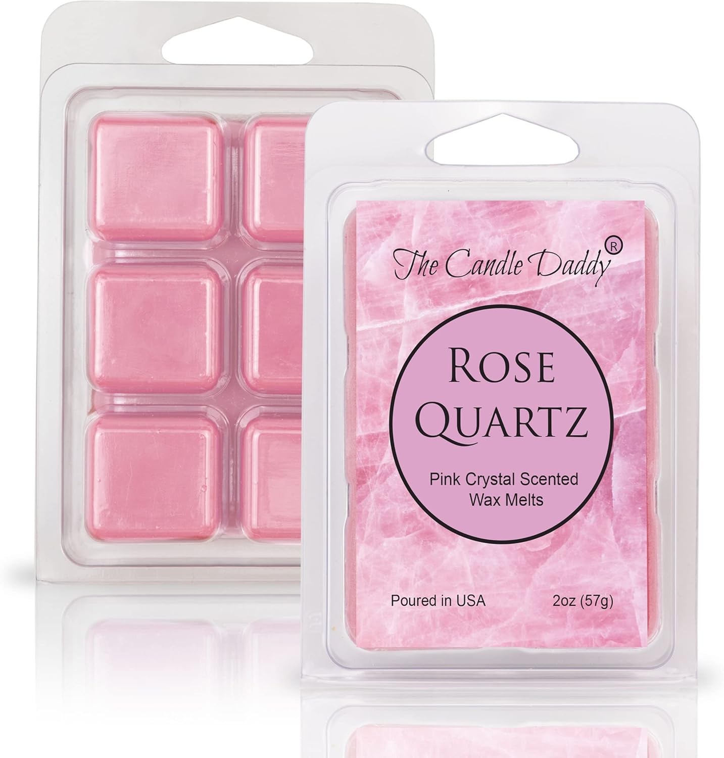 The Candle Daddy Rose Quartz Wax Melt 6 Cubes