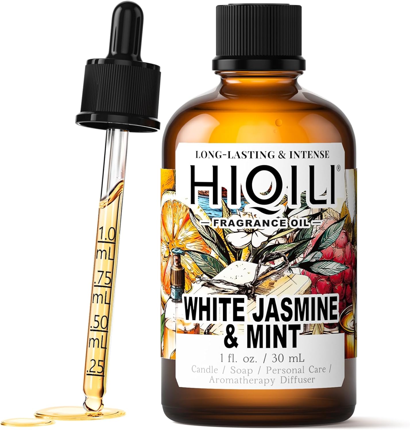 HIQILI White Jasmine Mint Fragrance Oil 1 Fl Oz