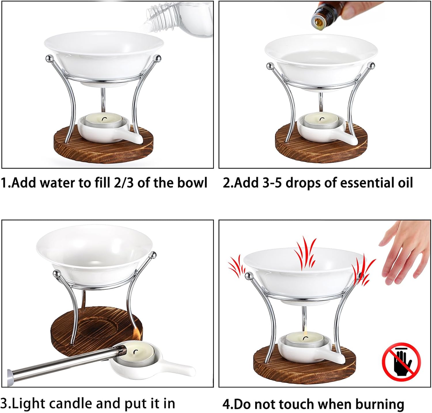 Juxyes Romantic Ceramic Wax Melt Warmer