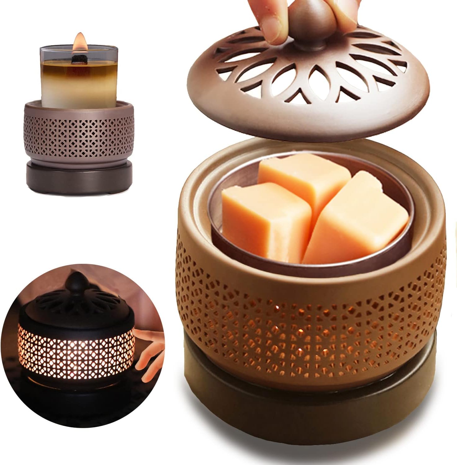 Ulinkbay Wax Melt Warmer with Nightlight and Auto-Off