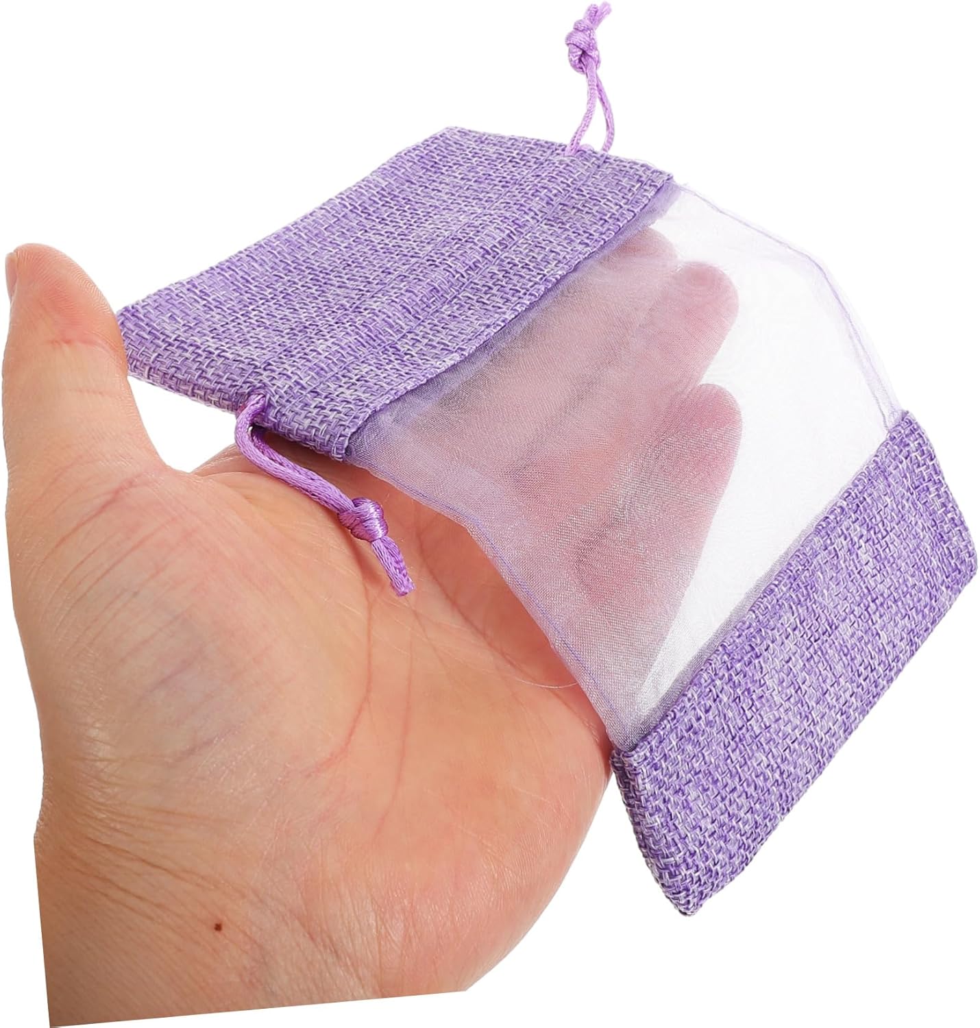 Cabilock 10pcs Lavender Sachet Bags with Drawstring Closure and Fine Mesh Design