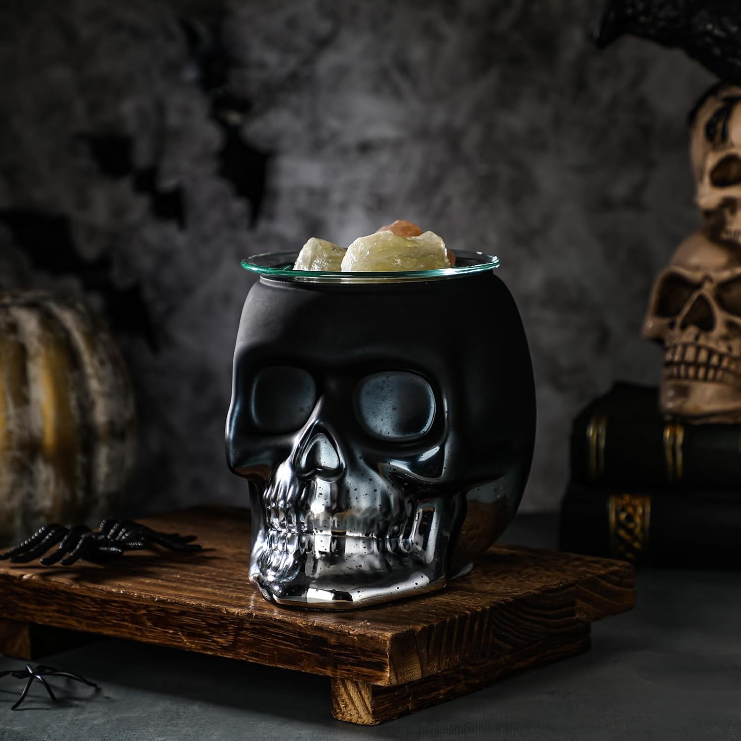 Halloween Skull Wax Melter with LED Light