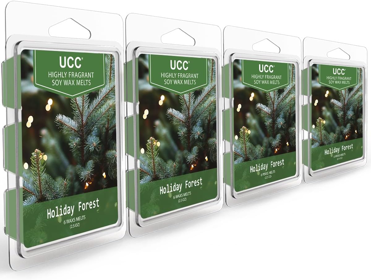UCC Christmas Wax Melts - 4 Pack Natural Soy Scented Cubes