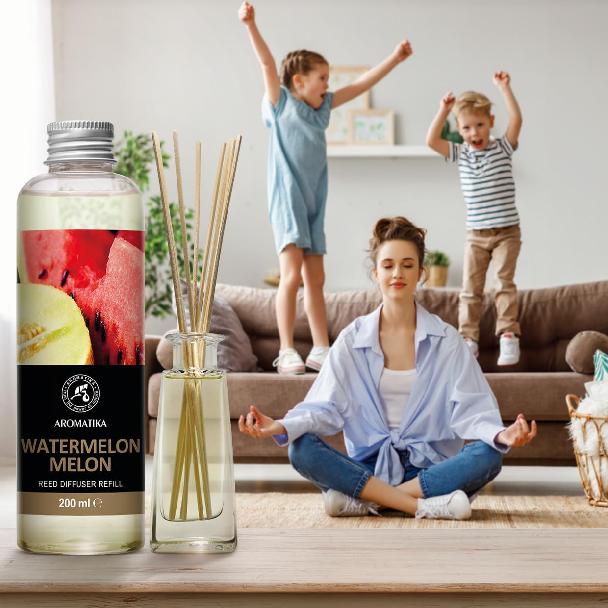 Watermelon Melon Scented Reed Diffuser Refill 68 Fl Oz