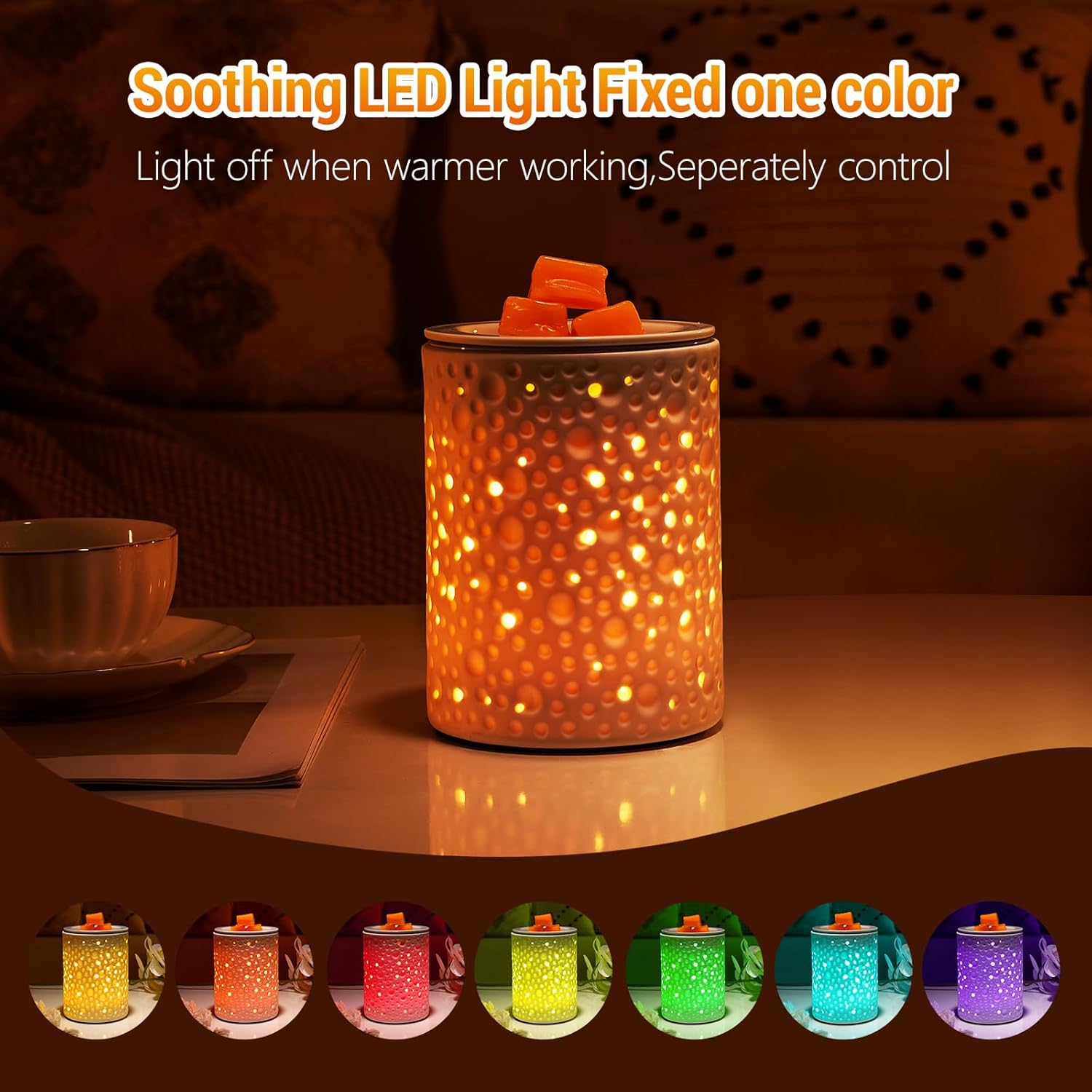 Planet Ceramic Electric Wax Melter with Timer and LED Light