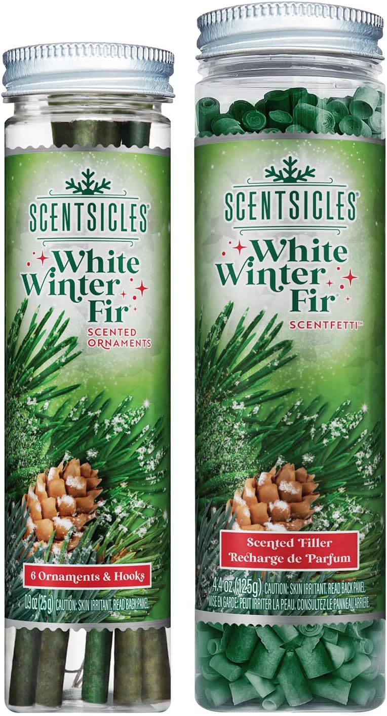 Scentsicles White Winter Fir Scented Ornaments with Scentfetti