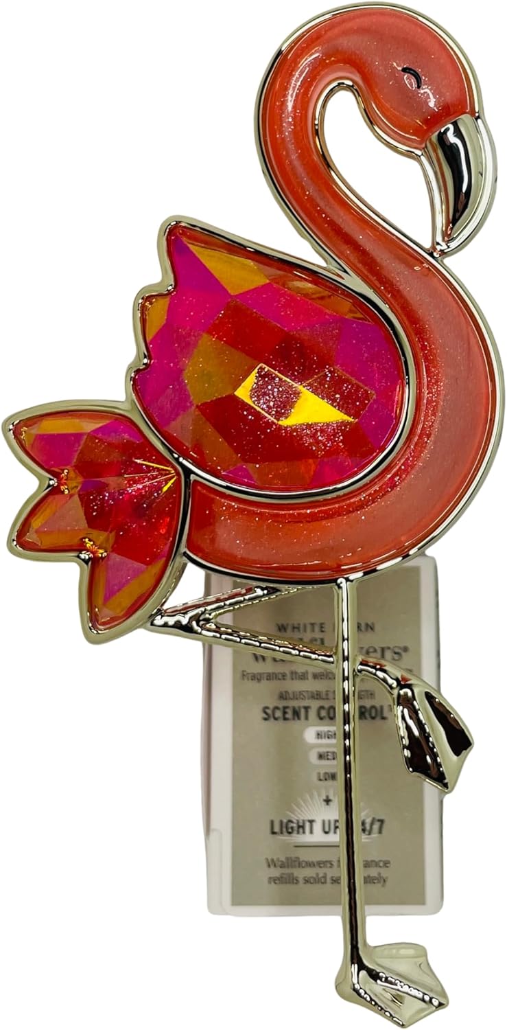 Faceted Pink Flamingo Wallflowers Scent Control Nightlight Plug