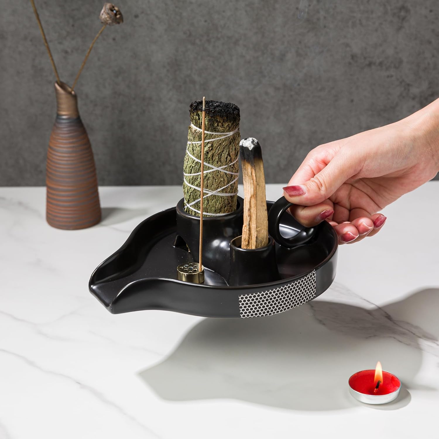 Yiasson Ceramic 4 in 1 Palo Santo Burner