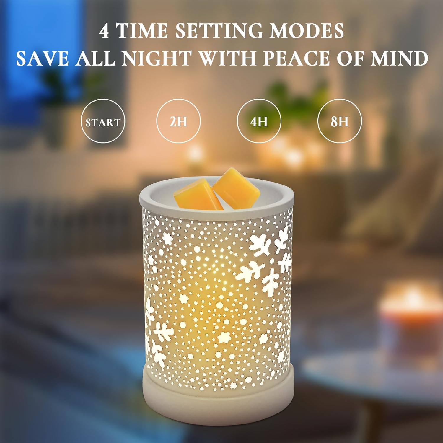 2-in-1 Electric Wax Melter with Timer and 2 Bulbs
