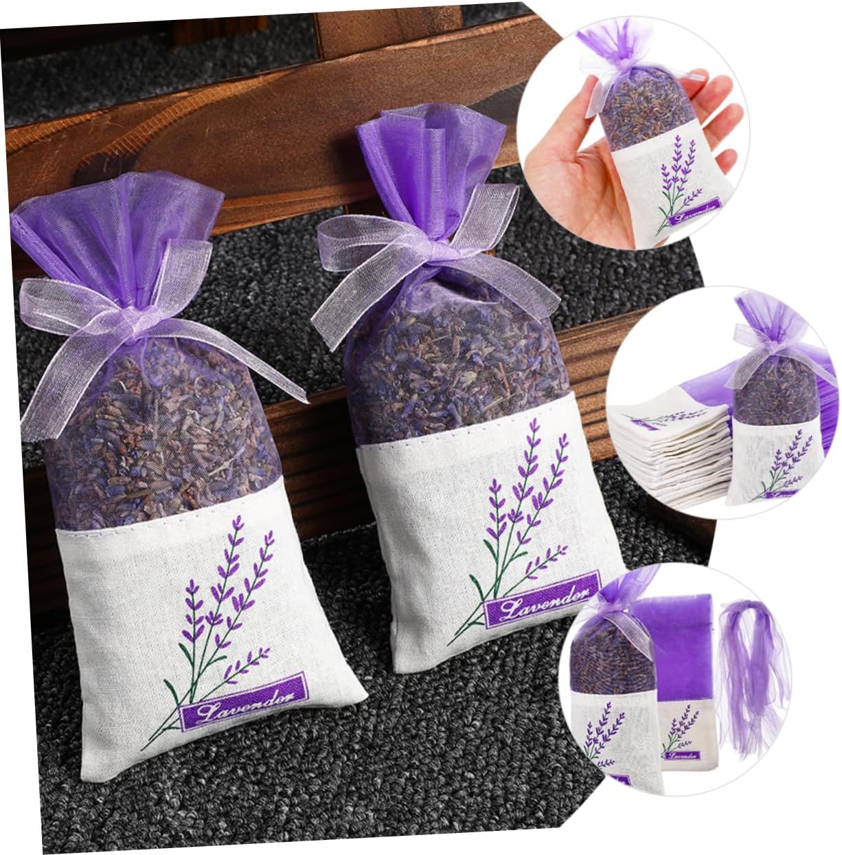 Alipis Lavender Sachet Bags 50pcs Set for Dried Lavender Storage
