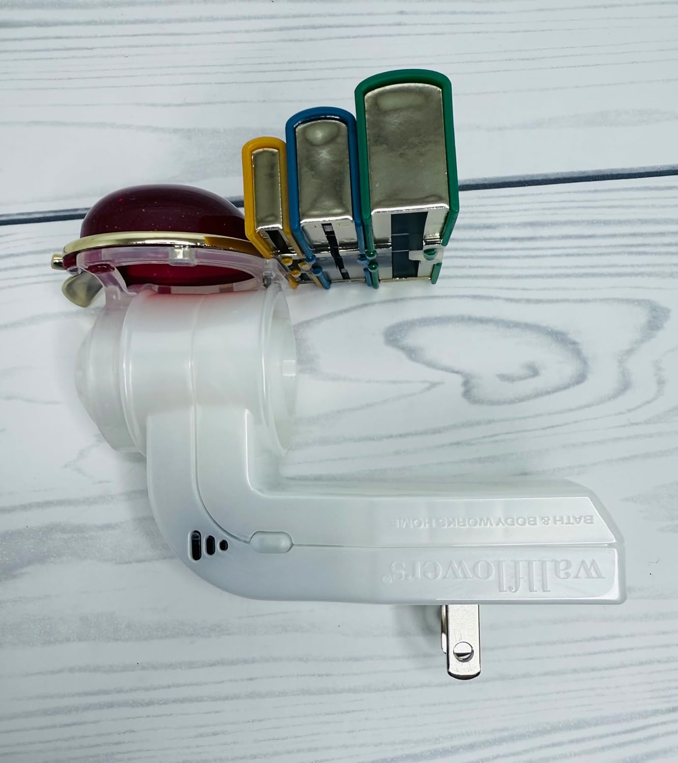 Red Apple On Books Adjustable Wallflowers Scent Control Nightlight Plug