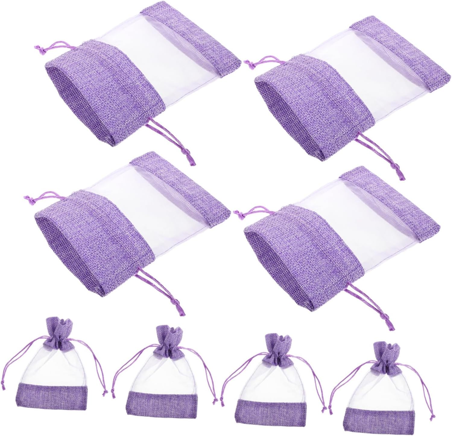 Cabilock 10pcs Lavender Sachet Bags with Drawstring Closure and Fine Mesh Design