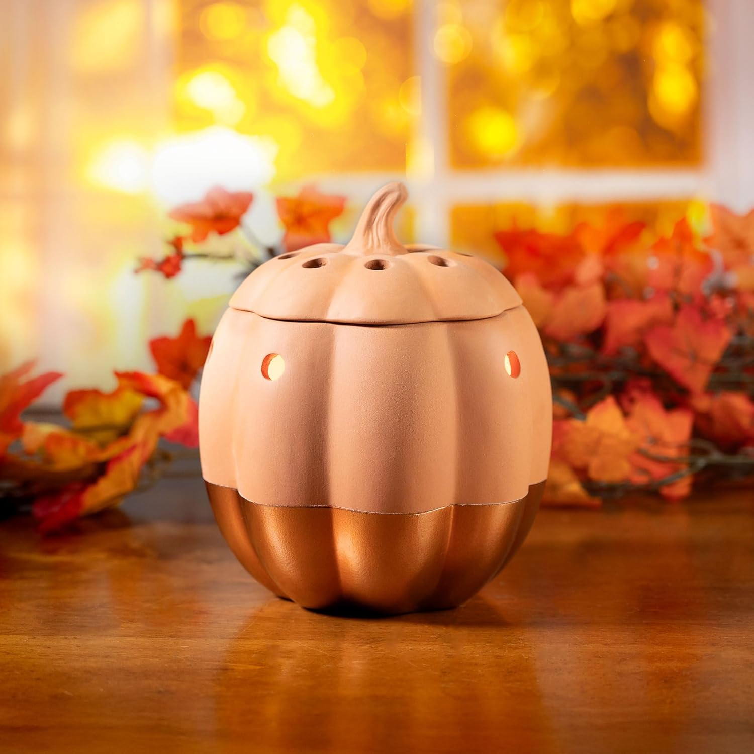 Scentsationals Copper Pumpkin Wax Melt Warmer - Fall Themed