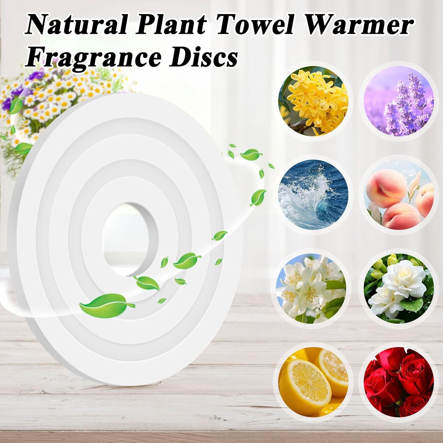24PCS Fragrance Discs for Towel Warmers with 3 Ribbons 8 Favors