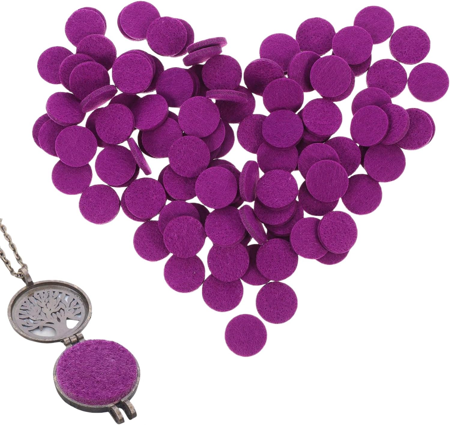 GLEAVI Mini Diffuser Refill Pads Replacement Necklace Purple 100pcs