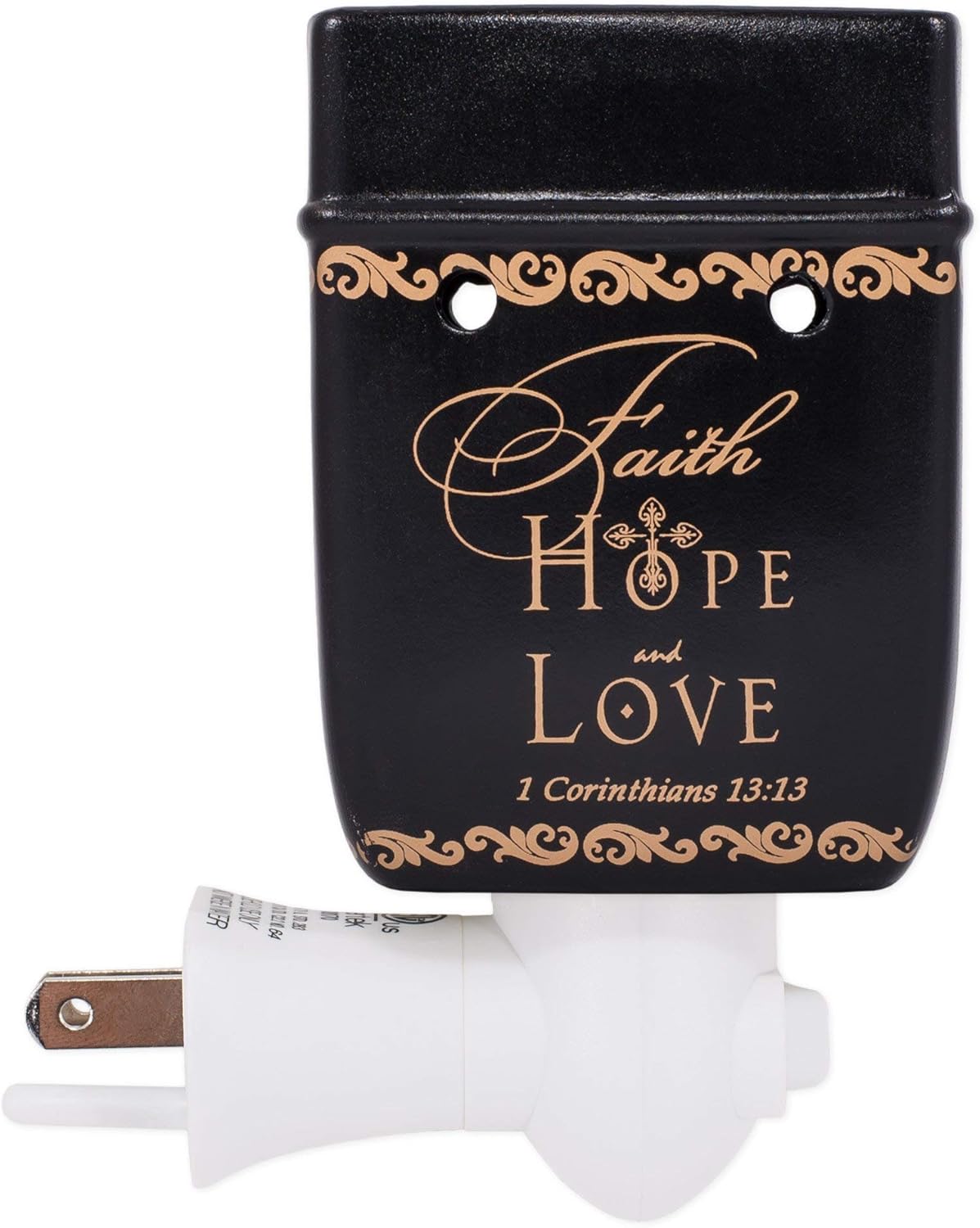 Elanze Designs Faith Hope Love Ceramic Plug-in Wax Warmer