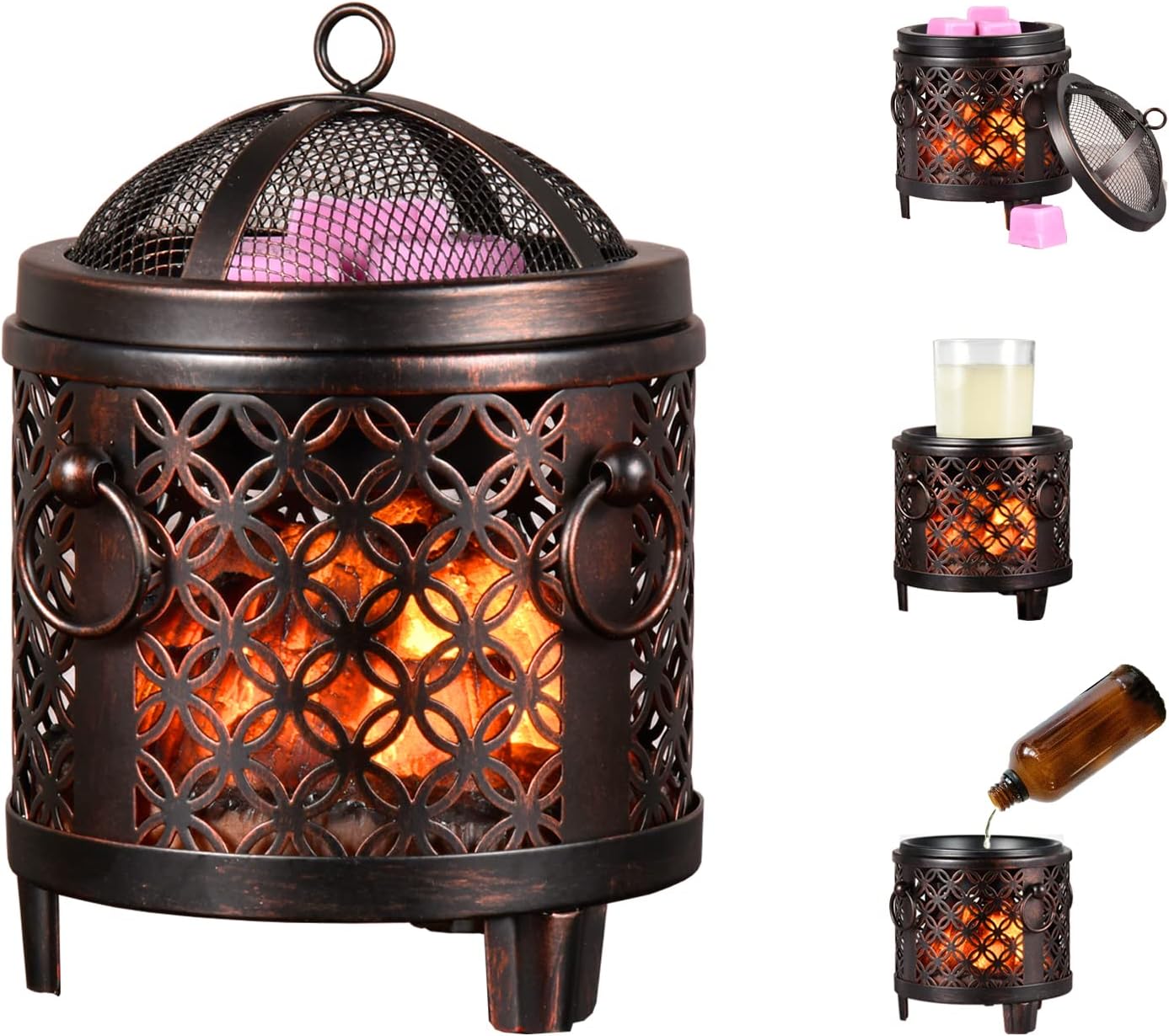 Copper Coin Wax Melt Warmer with 4-in-1 Function
