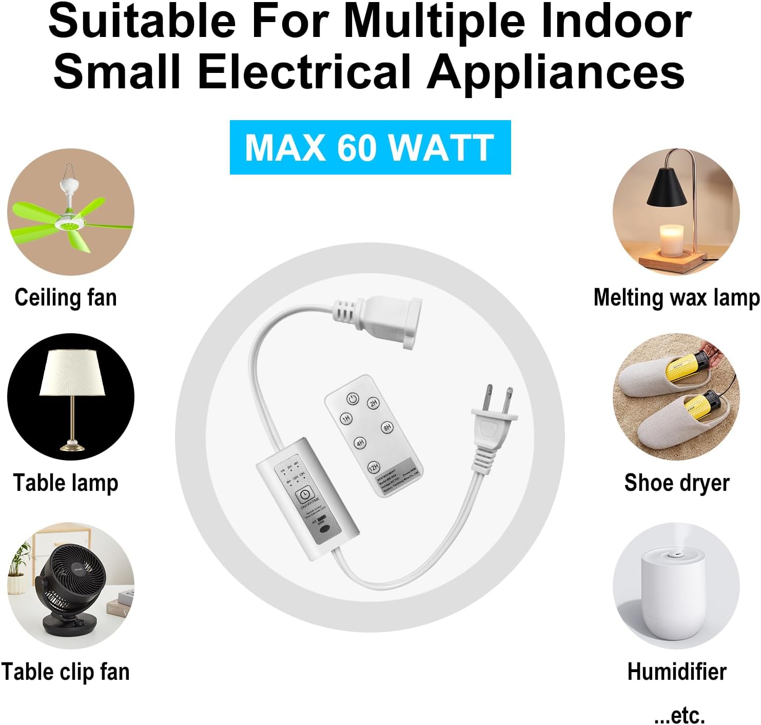 177 Inch Remote Control Timer for Small Appliances Auto Off