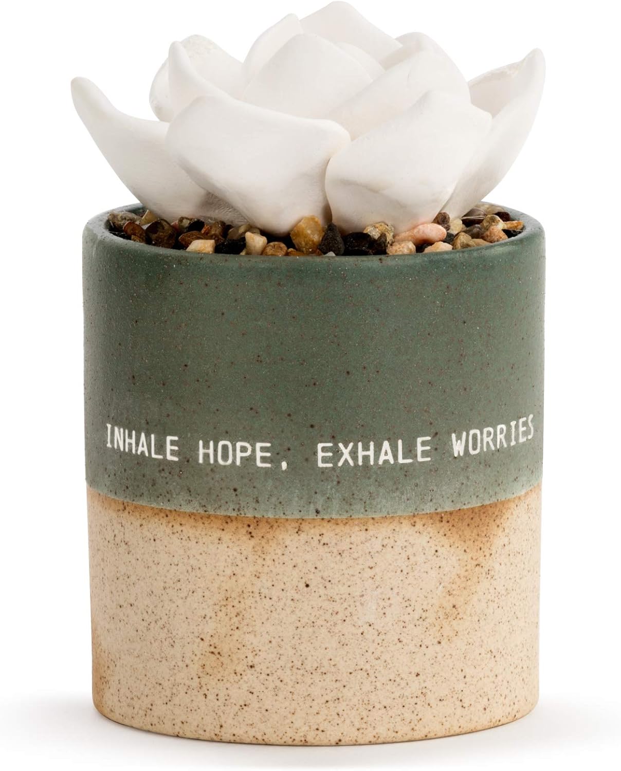Demdaco Inhale Hope Exhale Worries Succulent Oil Diffuser