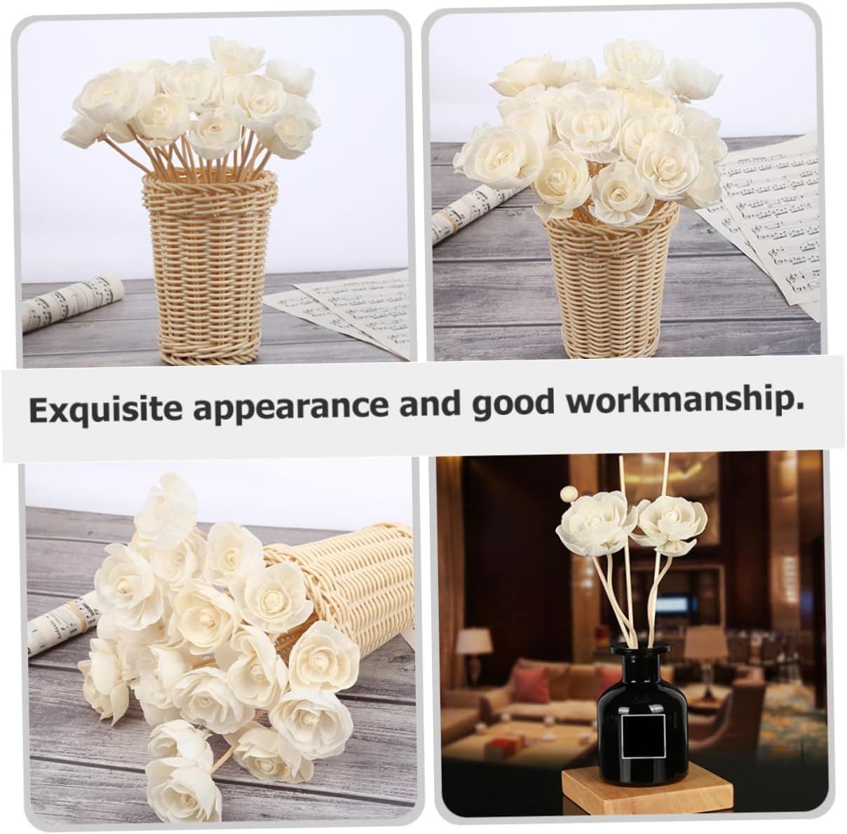 5pcs Natural Rattan Aroma Diffuser Sticks for Home Fragrance