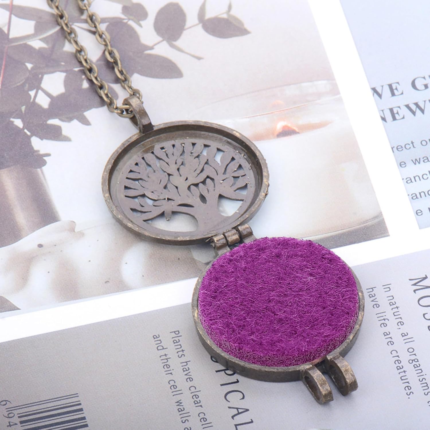 GLEAVI Mini Diffuser Refill Pads Replacement Necklace Purple 100pcs