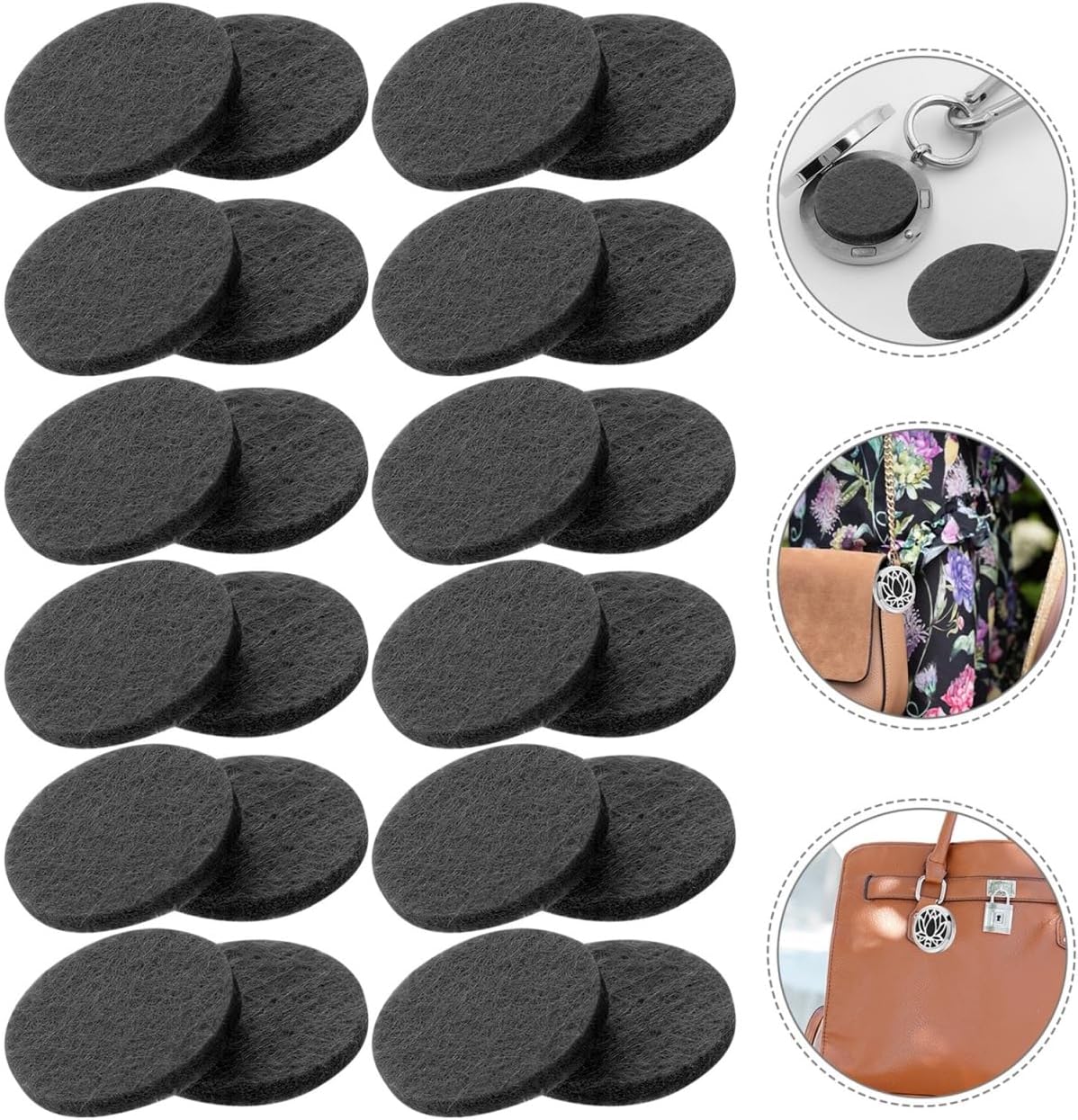 IMIKEYA 100pcs Essential Oil Diffuser Pads for Necklace and Car
