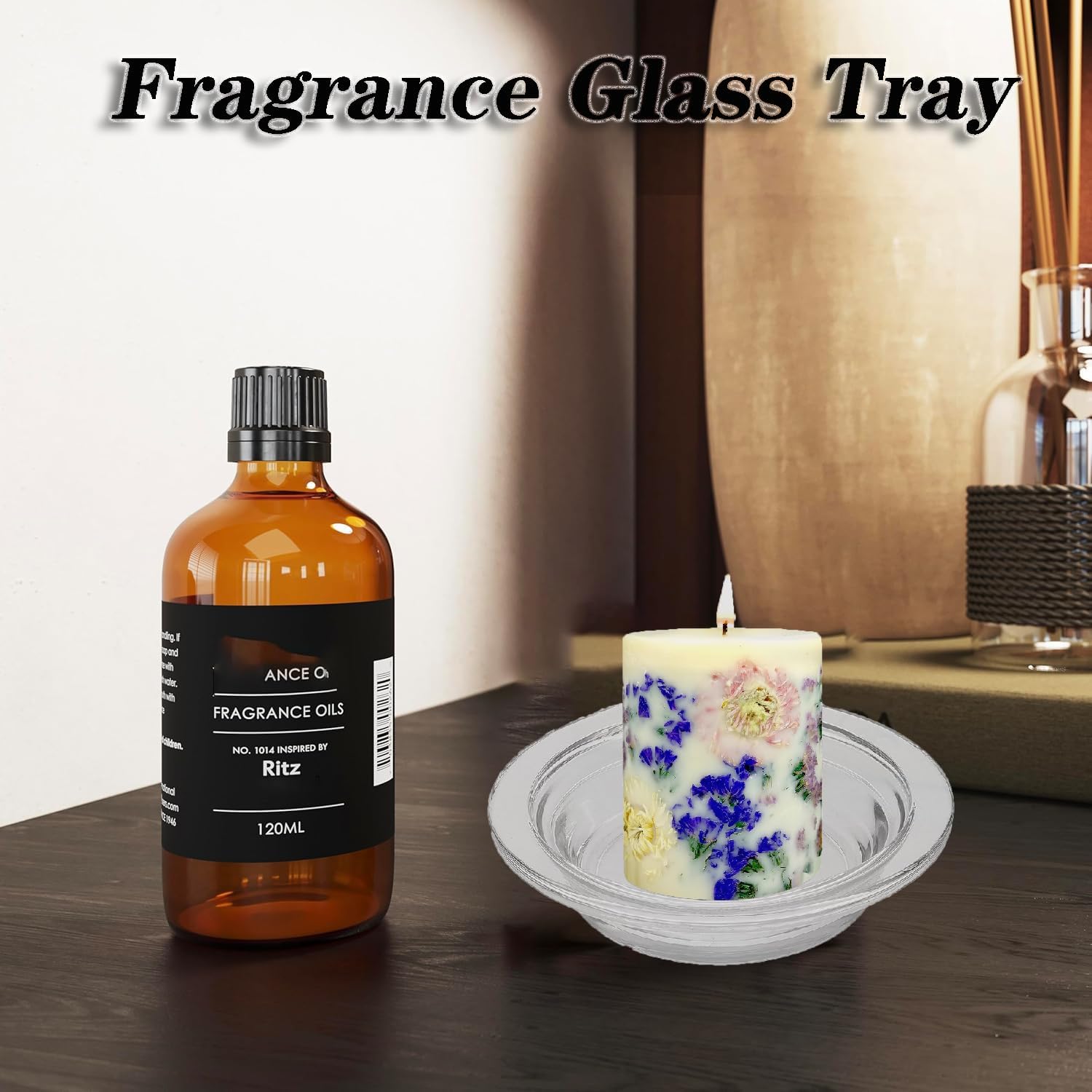 2PCS Glass Wax Melting Tray Aromatherapy Candle Heating Bowl for Diffusers