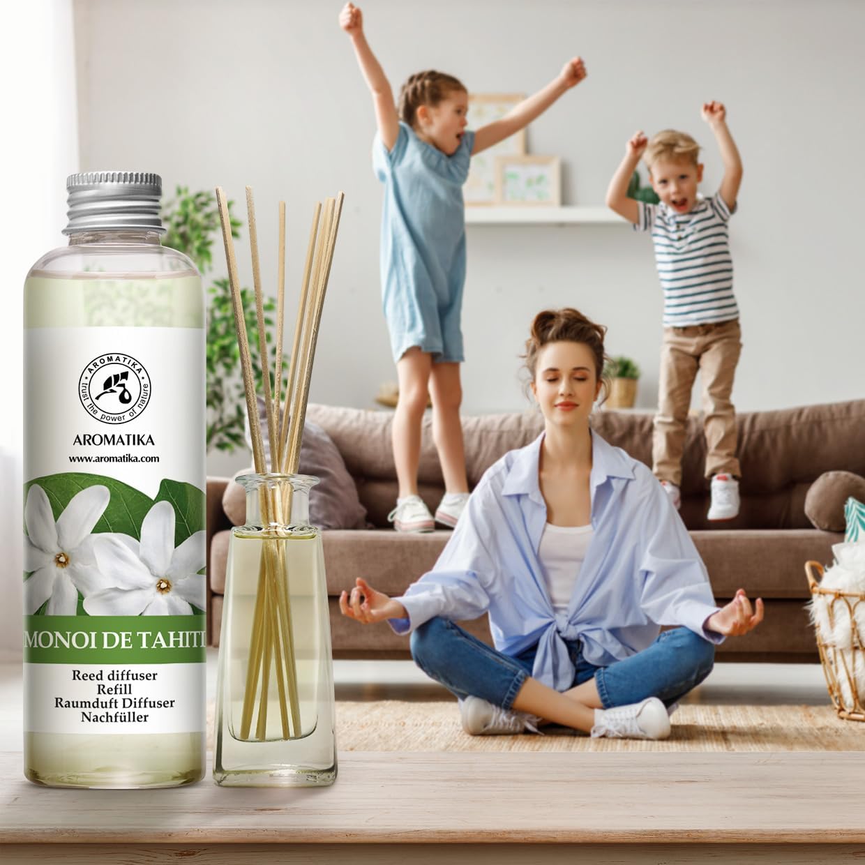 Jasmine Reed Diffuser Refill - Fresh Long Lasting Aroma