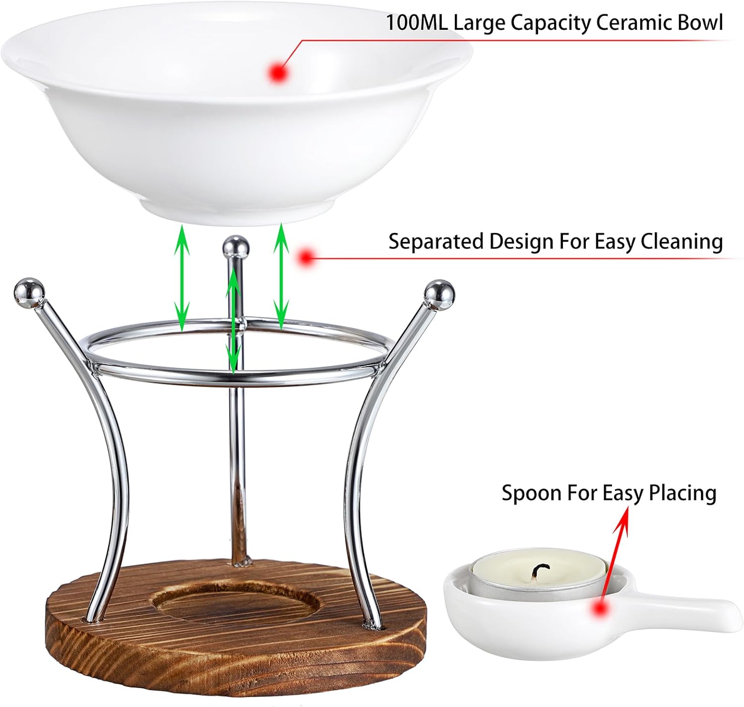 Juxyes Romantic Ceramic Wax Melt Warmer