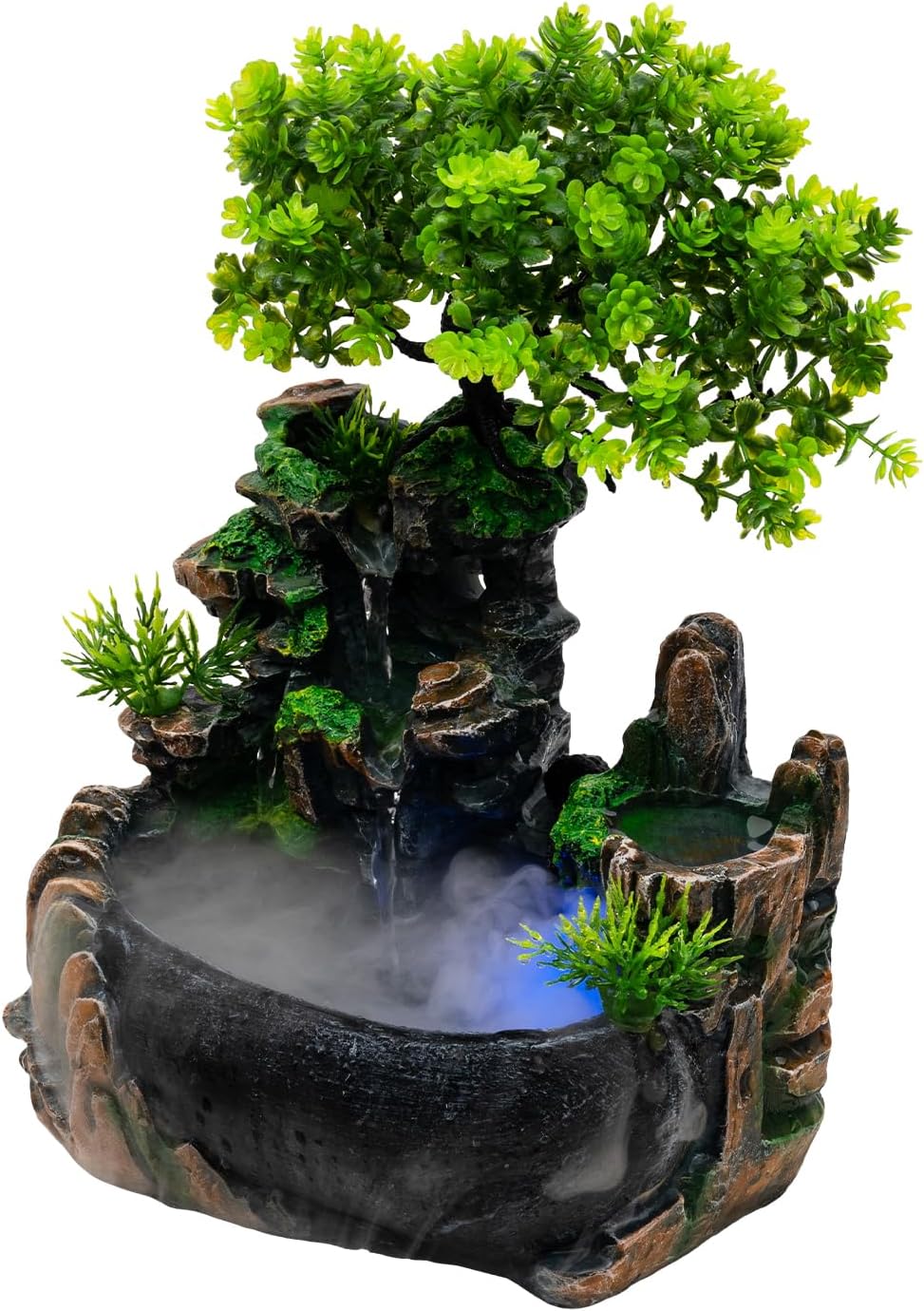 Indoor Tabletop Fountain Waterfall with LED Light