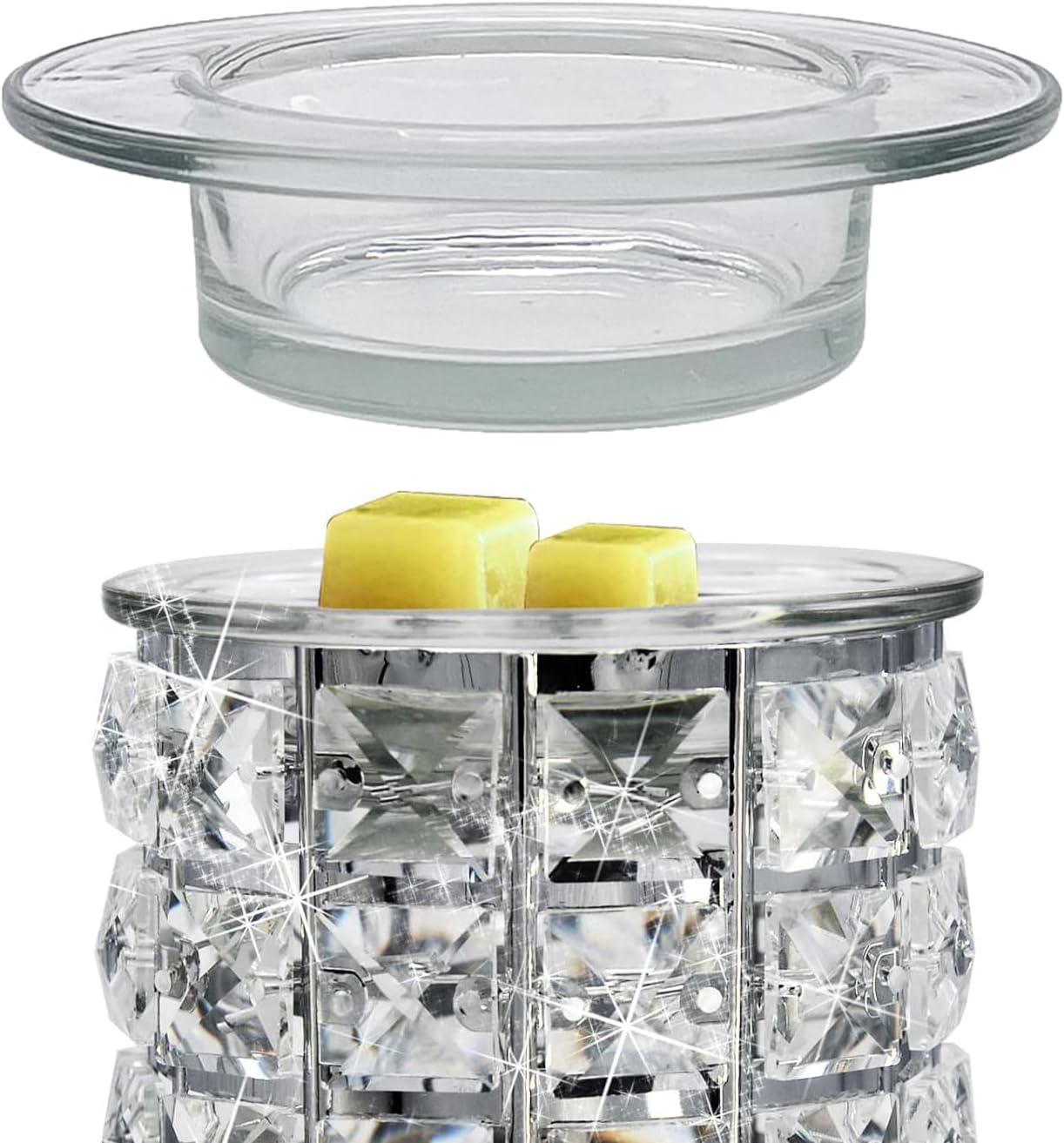 2Pcs Glass Wax Warmer Dish Replacement for Electric Aromatherapy Burner