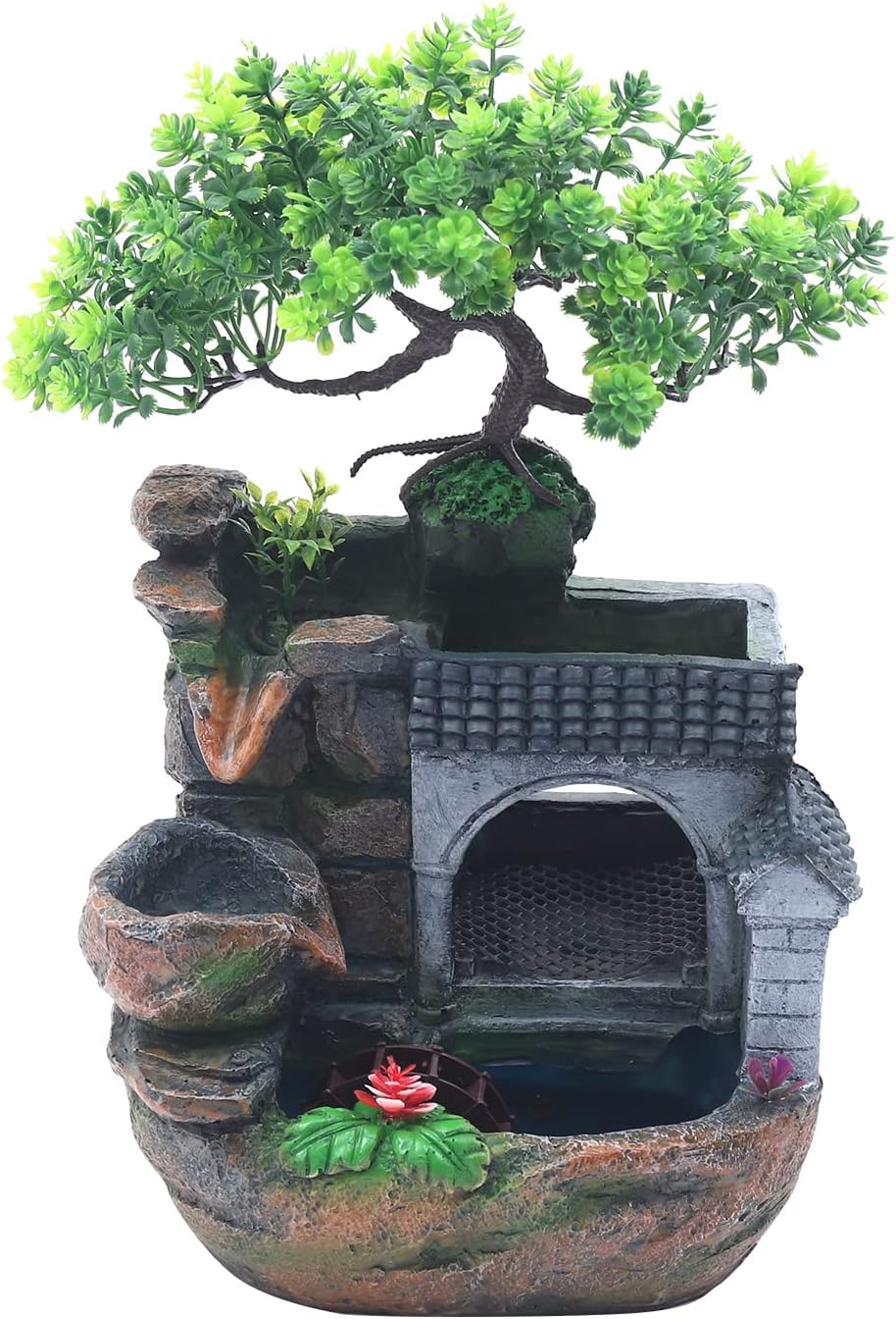 116 Inch Tabletop Fountain with LED Lights