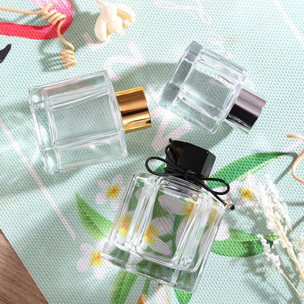 120ML Clear Glass Diffuser Jar with Inner and Outer Cap