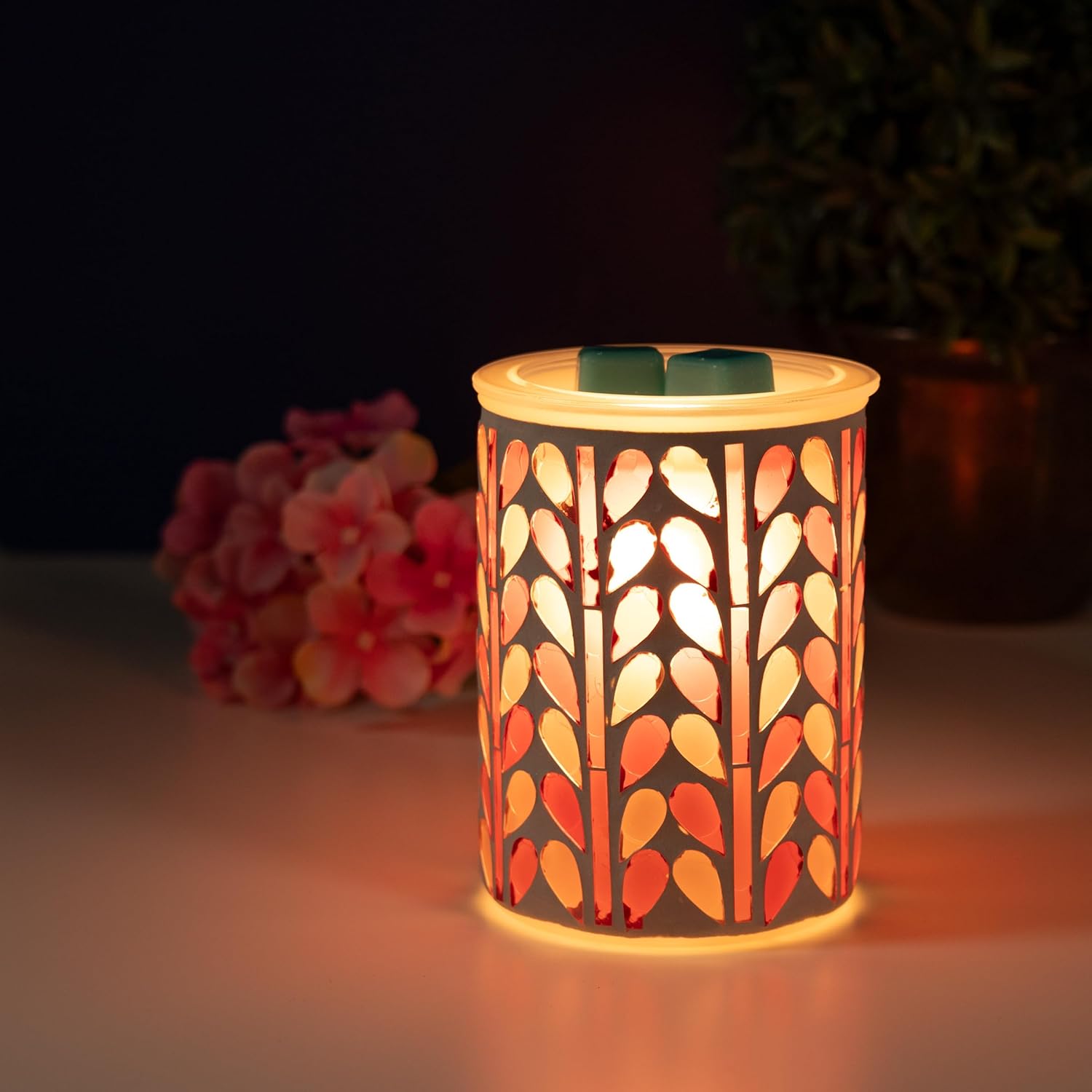 Scentsationals Wax Melt Warmer - Cosmic Red Mosaic Design