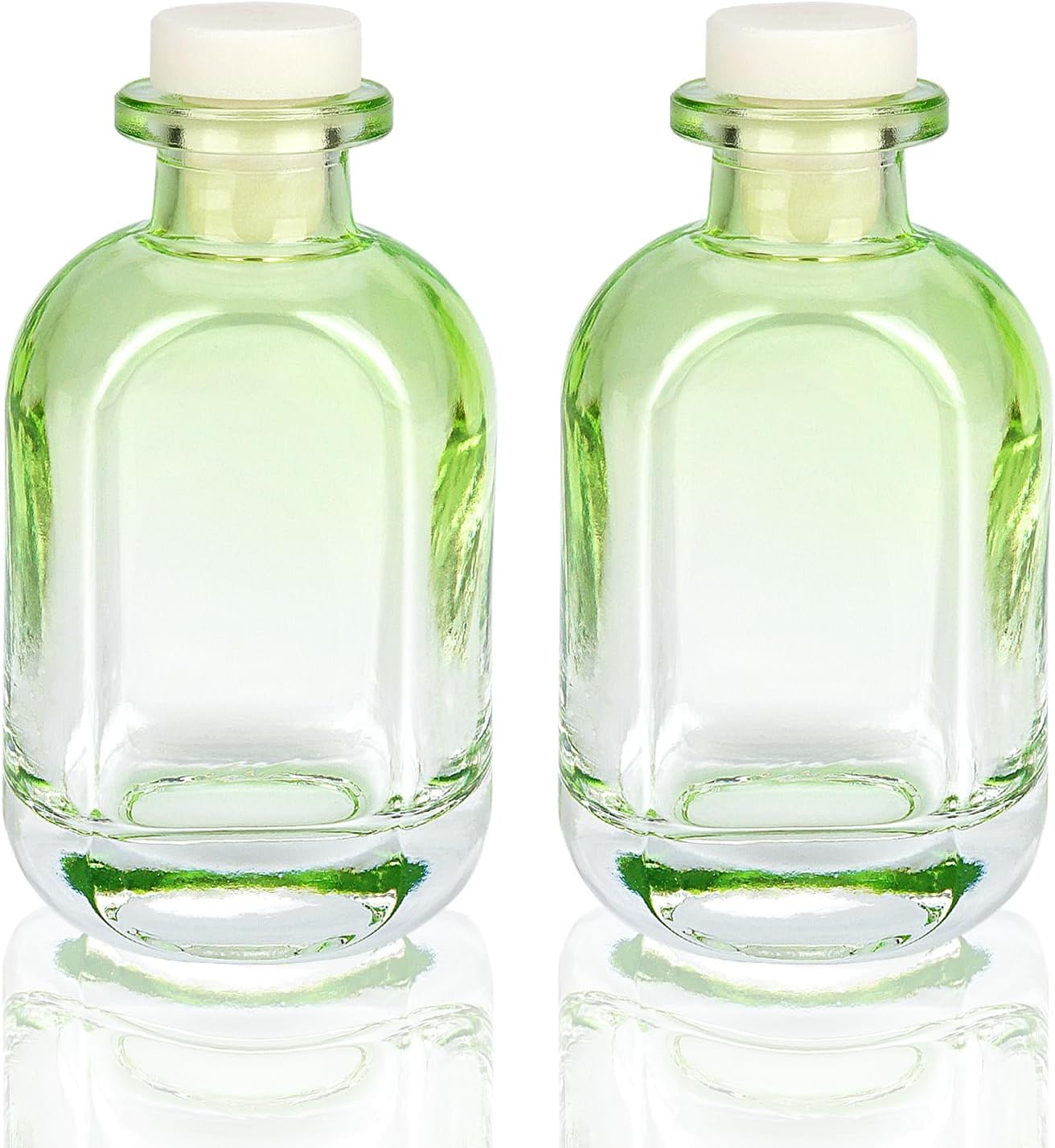 Gradient Green Glass Diffuser Bottles 2 Pack