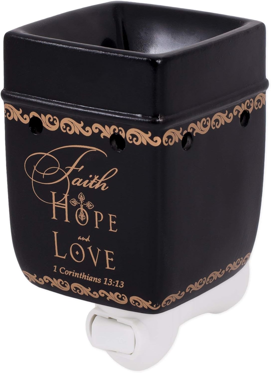Elanze Designs Faith Hope Love Ceramic Plug-in Wax Warmer