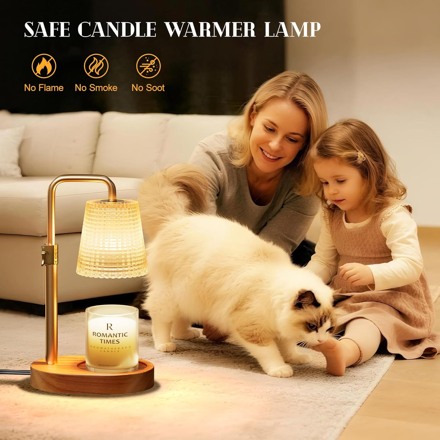 Aluminum Candle Warmer Lamp with Timer Dimmer