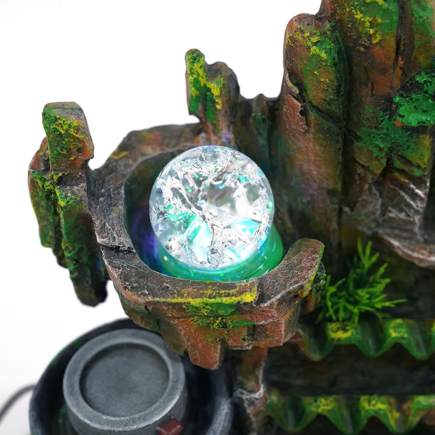 Genseino Rockery Fountain with LED Lights and Atomizer