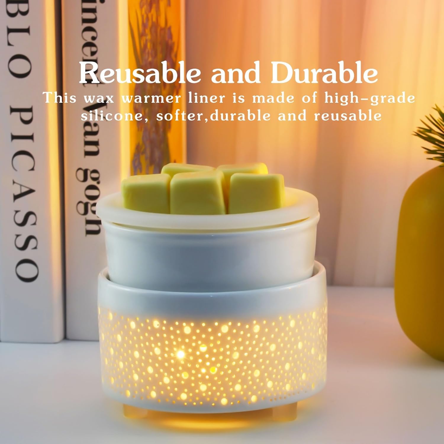 2PCS Large Wax Melt Warmer Liner Silicone