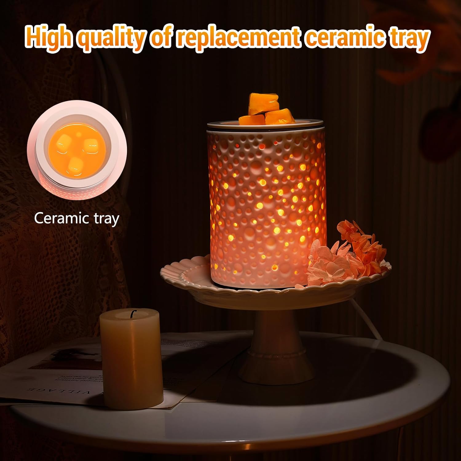 Planet Ceramic Electric Wax Melter with Timer and LED Light