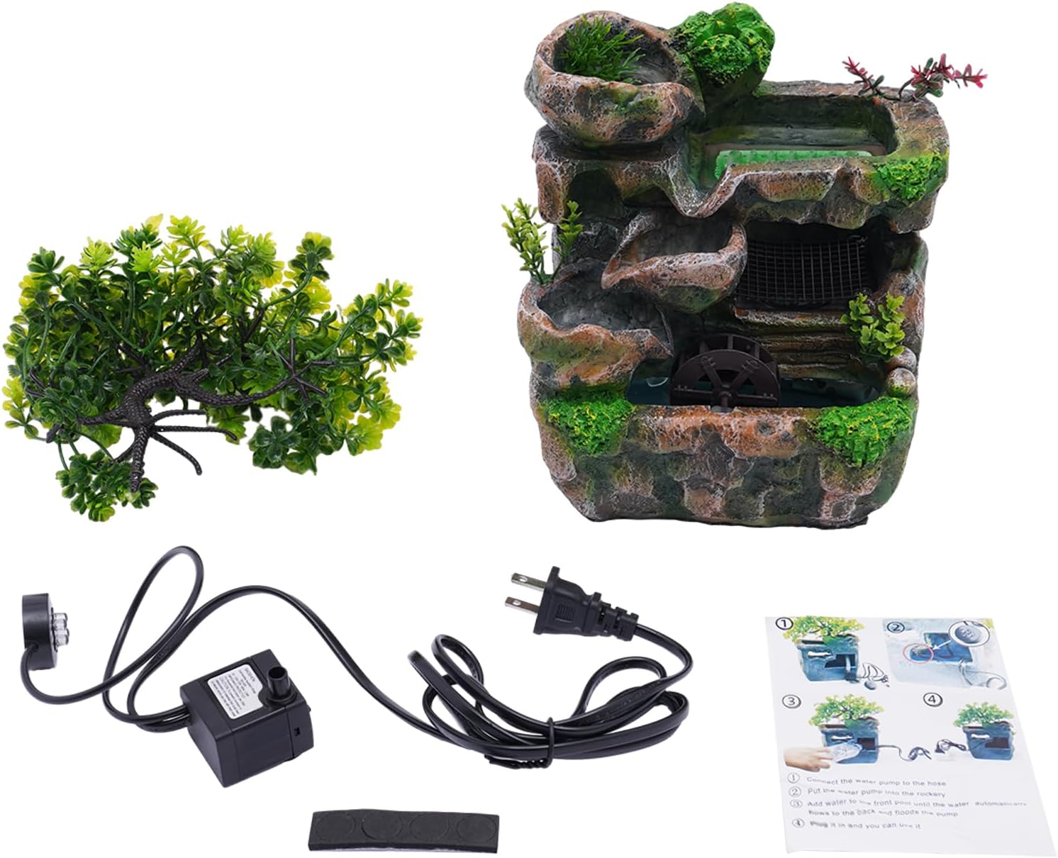 Indoor Relaxation Desktop Fountain with LED Light