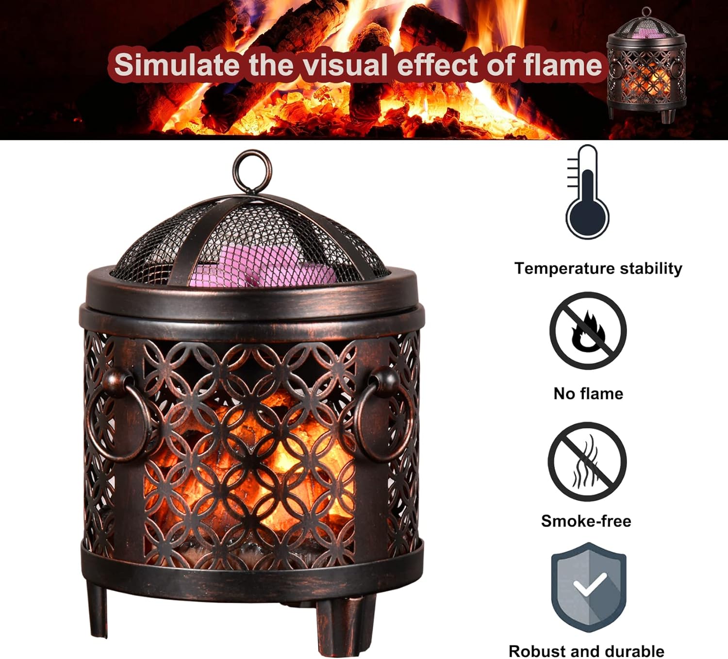 Copper Coin Wax Melt Warmer with 4-in-1 Function